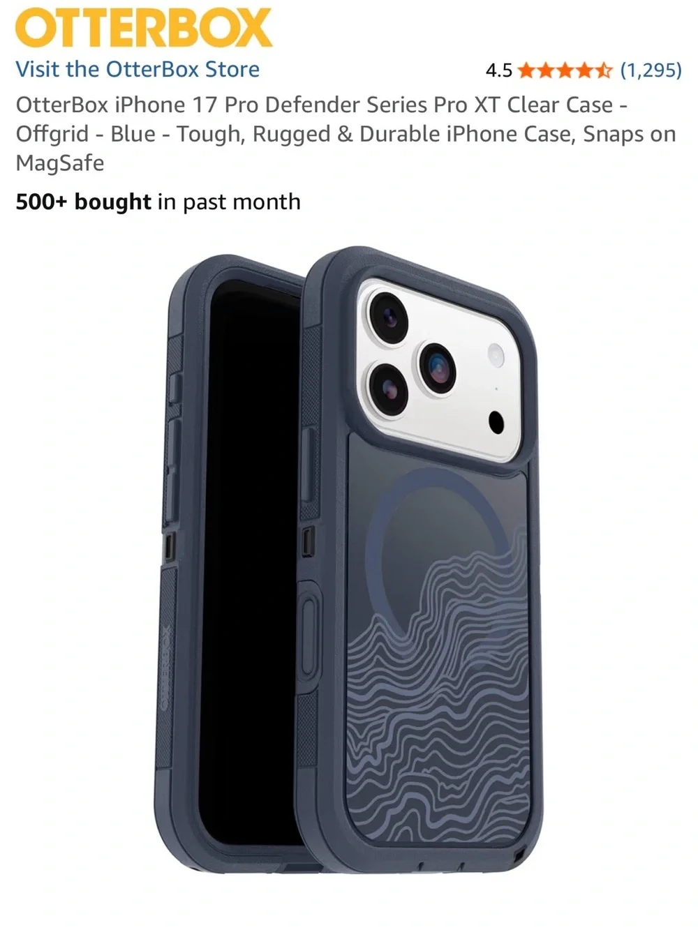 OtterBox Defender Series Pro XT iPhone 17 Pro Case - Offgrid Blue (MagSafe). NIB